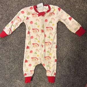 Grace & James Festive Red and Cream Kids Footie